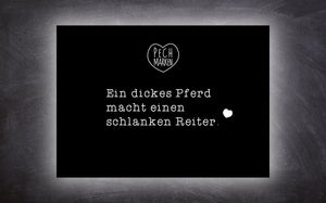Postkarte "Dickes Pferd - Schlanker Reiter"